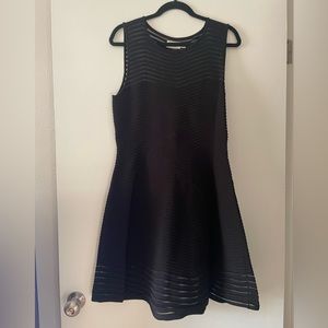 Eliza J, Black Sleeveless Illusion Mini Dress, XL